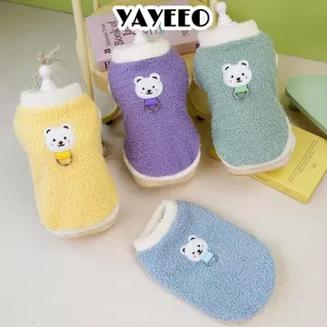 Áo khoác cho chó sang trọng YAYEEO, có vòng chữ D Quần áo cho chó mèo mềm, Thời trang cho thú cưng Cung cấp mùa đông Chihuahua ấm áp Quần áo con Quần áo cho chó nhỏ vừa