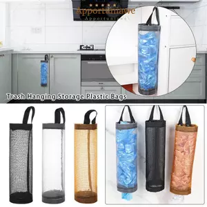 IAPPORTUNIA Túi đựng đồ lặt vặt, Hộp đựng rác bằng vải Polyester treo tường, Hộp đựng rác treo tiện lợi Phụ kiện tổ chức đựng rau củ Phòng tắm nhà bếp