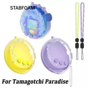 STABFOAM Bảo vệ, Vỏ cứng chống bụi trong suốt, Bảo hiểm toàn diện có dây buộc Vỏ PC pha lê cho phụ kiện trò chơi thú cưng ảo Tamagotchi Paradise