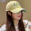 Bluelover Nữ Thêu Hoa Mũ Bóng Chày Cotton Ngọt Ngào Ngoài Trời Tấm Che Đạt Đỉnh Mũ Chữ Hàn Quốc Màu Trơn Hip Hop Bố Nón Mới