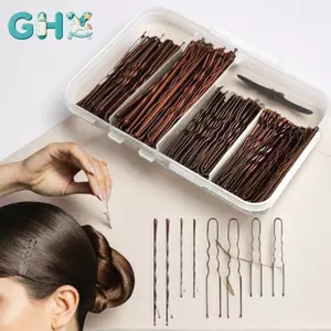 GHX 300 Cái / hộp Phụ Kiện Tócb Kẹp Tóc Hình Chữ U Dây Buộc Tóc Một Chữ Món Ăn Tóc Trẻ Em Phong Cách Hoạt Hình Phụ Kiện Tóc VN