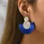 HNKMP 1 Cặp Thời Trang Phong Cách Bohemian Hình Quạt sel Tòn Ten Bông Tai Dành Cho Nữ Cô Gái Tuyên Bố Thả Bông Tai Phụ Kiện Trang Sức.