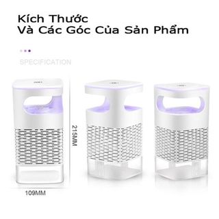 [MỞ BÁN] Đèn Bắt Muỗi Loại 1 Có Phễu Kèm Cáp Sạc Đèn Thu Hút C.ôn Tr.ùng Điện USB Chất Liệu ABS