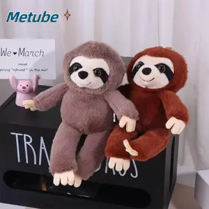 Mặt dây chuyền nhỏ METUBE Sloth, Mặt dây chuyền mềm Dốc động vật nhồi bông, Móc khóa di động Mô phỏng Sloth Pendan