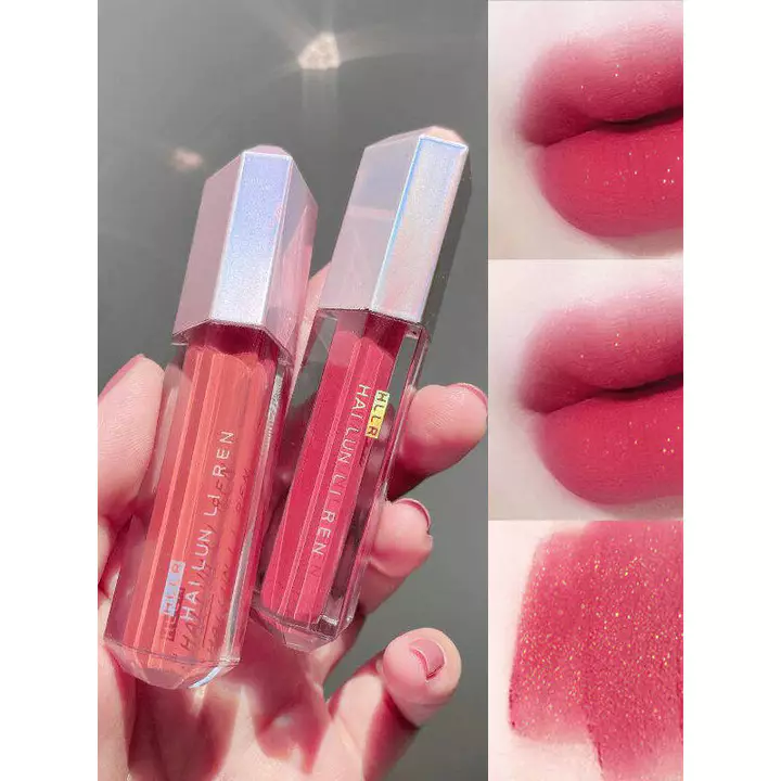 son bóng son bóng lì lâu trôi 2025 Matte Velvet Lip Gloss Dễ dàng tô màu Matte Whiteing Học sinh Son môi giá rẻ bóng