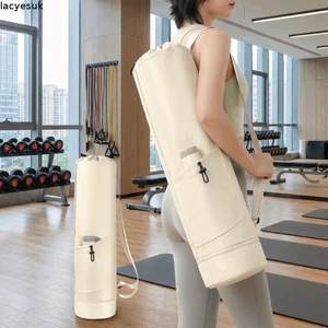 Túi đựng thảm tập thể dục LACYESUK, Túi đựng thảm tập yoga dây rút dung tích lớn, Dây đeo có thể điều chỉnh chống nước di động Túi tập yoga đa chức năng Yoga