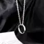 AqToCna Nhẫn Thời Trang Mặt Dây Chuyền Nelace Kim Loại Màu Bạc Cặp Đôi Dây Buộc Nam Nữ Hip Hop Trang Sức Quà Tặng AqToCna