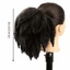 WEETW Afro Kinky Curl Pony Tails, 14 Inch Lông Tơ Ngắn Đuôi Ngựa Nối Dài, Thời Trang Tổng Hợp Tóc Tự Nhiên Dây Rút Đuôi Ngựa Có Kẹp