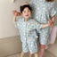 Bộ Đồ Ngủ Trẻ Em Lớp Mùa Hè Một Bộ Đồ Bé Trai Bé Gái Gạc Mỏng Phong Cách Homewear Bé Bộ Đồ Ngủ