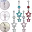 Bluelover Bướm Pha Lê Tòn Ten Bụng Nút Nhẫn Bằng Thép Không Gỉ Lấp Lánh Rốn Xuyên Cho Bể Bơi Đảng Trang Sức Thời Trang Mới