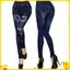 Phụ Nữ Gợi Cảm Giả Denim Jean Slim Fit Quần Legging Quần Quần Co Giãn Quần Legging