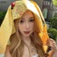 Mũ Tai Thỏ MERIGGIARE, Dây Đeo Kẻ Sọc Mũ Trùm Đầu, Phong Cách Ngọt Ngào Anh Đào Trang Trí Trái Cây Dây Đeo Đầu Nữ Cô Gái