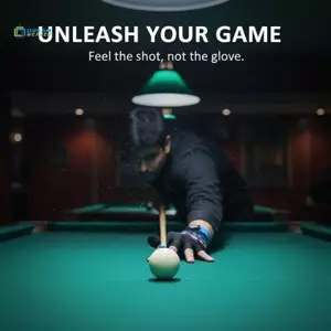 Găng tay bể bơi ngón tay hở 3 ngón Thiết kế chống trượt bằng vải Polyester thoáng khí cho buổi tập bàn Snooker mới