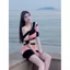 Pure Desire Style Phiên bản Hàn Quốc Tính khí Mùa hè Phong cách mới Màu sắc tương phản sọc Dây dệt kim ngắn tay