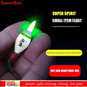 SAVORBOX Phao câu cá điện tử, Phao đèn Led pin 311, Ống đèn báo trượt trôi 2024 Đèn xanh Bobbers Câu cá đêm