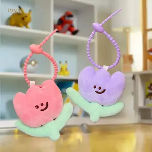 PNPIA- Hoạt Hình Dễ Thương Sang Trọng Tulip Móc Khóa Mềm Nhồi Bông Hoa Búp Bê Túi Mặt Dây Chuyền Kawaii Sang Trọng Hoa Trang Trí Phụ Kiện Bé Gái Quà Tặng