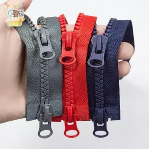Dây kéo bằng nhựa Thanh trượt đơn / đôi có khóa kéo Áo khoác Jaet hai chiều có khóa kéo dài Túi tự làm Phụ kiện may mặc ELWW