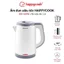 Ấm siêu tốc Happy Cook 1.2L, HEK-120PW - 2 lớp chống nóng - Bảo Hành 12 Tháng