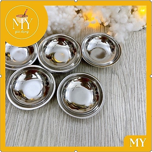 combo 10 Chén ĐỰNG NƯỚC CHẤM  INOX 7 * 2CM làm BÁNH BÈO, BÁNH BÒ