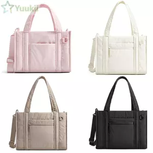 Túi Tote Puffer YUUKII dành cho nữ, Túi xách Nylon nhiều túi, Túi đeo chéo thông thường nhẹ chống nước thời trang dành cho trường đại học du lịch
