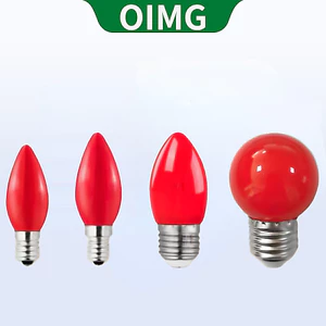 Bóng đèn LED màu đỏ OIMG E12 E14 E27 Đèn đỏ cho chùa Phật giáo và bàn thờ 2W 3W 220V