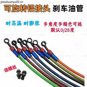 Bàn Đạp Điện Xe Máy Sửa Đổi Phanh Trước Phía Sau Ống Dầu Thủy Lực Phanh Đĩa Hợp Kim Nhôm Thép Họng Đa Năng Xoay Khớp