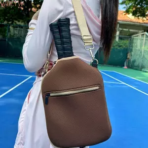 Túi đeo chéo WEETW Pickleball, Vỏ bọc mái chèo Pickleball chống thấm nước, Túi thể thao Dây đeo có thể điều chỉnh chuyên nghiệp Túi đựng vợt Pickleball dung tích lớn Tập thể dục tại nhà