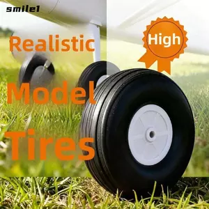 Trung tâm bánh xe xốp EVA đuôi SMILE 4 chiếc, 1 "- 3" Inch 25 ~ 76mm Phụ tùng đồ chơi máy bay trẻ em, Đồ chơi thay thế máy bay RC màu đen chất lượng cao