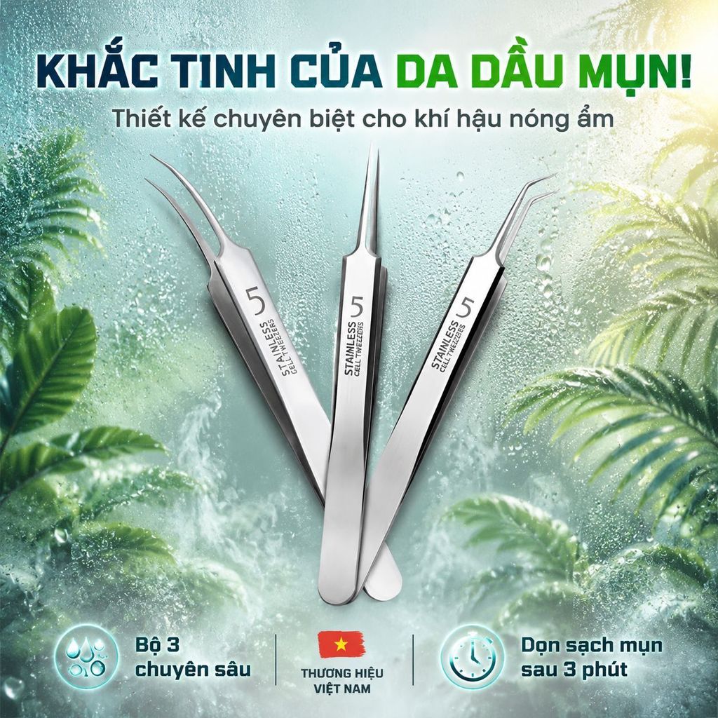 🔥Giá sốc🔥Nhíp gắp mụn đầu đen inox không gỉ|Nhíp lấy mụn bằng inox cao cấp|Dụng cụ vệ sinh mụn spa chuyên dụng