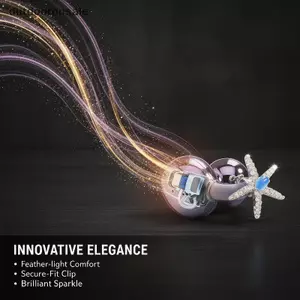 Phụ kiện kẹp tai bằng kim cương giả Butterfly sel dùng hàng ngày FSI