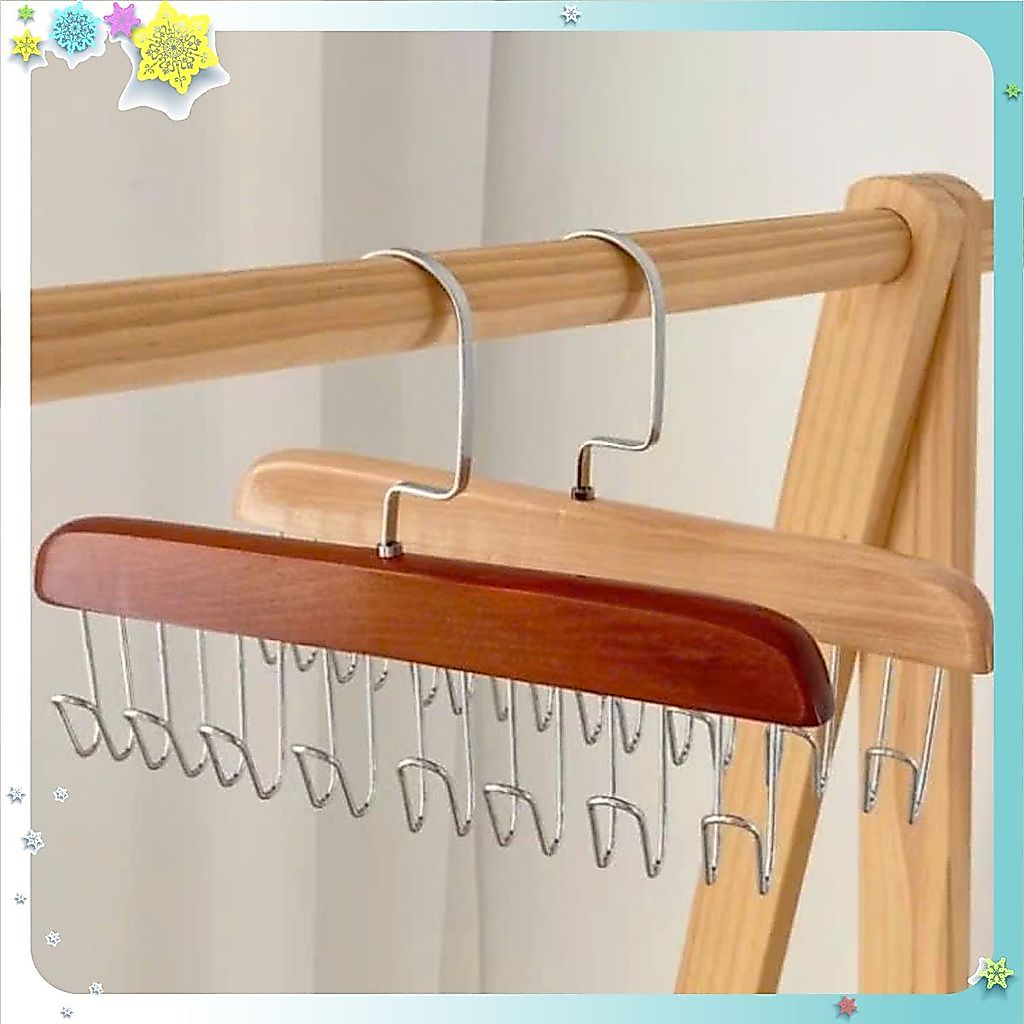 MÓC TREO ĐỒ LÓT- [XẢ KHO] Móc Gỗ Treo Đồ Lót- Khăn- Thắt Lưng- Cà Vạt- Áo 2 Dây Đa Năng Tiện Dụng-MA: MOCTREODOLOT78