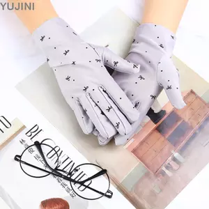 Găng tay chống nắng YUJUNI, Găng tay mùa hè mỏng thoáng khí siêu mỏng, Găng tay chống tia cực tím làm mới Spandex dành cho nữ