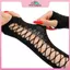 MYPANDA Vintage Party Cosplay Lưới Găng Tay Co Giãn Hộp Đêm Nhảy Múa Nửa Ngón Vui Vẻ Fishnet Mittens Nữ Tay Dài Lỗ Gãy Tay áo.