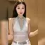 Influencer Bán chạy Ren Ren Ren Gợi Cảm Hot-Rhinestone Pure Desire Camisole Mùa hè Hot Girl Thời trang Slim-fit