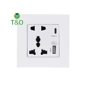 Bộ nguồn 2100MA USB Soet International Panel 13A Giao diện Wall Type C của Vương quốc Anh [mới]