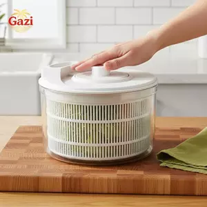 Hướng dẫn sử dụng Salad Spinner Công suất lớn 5L Máy khử nước rau củ khô nhanh Dụng cụ nấu ăn tại nhà cho đầu bếp [VN]