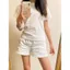 Quần short PYCOU dành cho nữ, Quần short mùa hè lưng thun eo cao, Thoải mái thoáng khí Nhẹ vừa vặn Quần short trắng mặc mùa hè