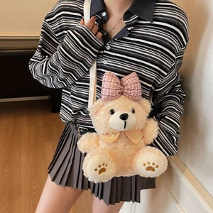 Nơ Hoạt Hình Cô Gái Dễ Thương Gấu Sang Trọng Một Vai Messenger Túi Nhỏ Trẻ Em Ngọt Ngào Cô Gái Quà Tặng