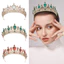 Phong Cách Châu Âu Baroque Cô Dâu Công Chúa Vương Miện Lớn Pha Lê Thủy Tinh Vương Miện Kim Cương Chụp Ảnh Đám Cưới Mũ Cô Dâu