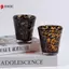 Cốc Thủy Tinh Rùa In Da Báo Màu Nâu Retro Kính Nước Cao Cấp Cho Tiệc Cà Phê Sữa Nhà VN