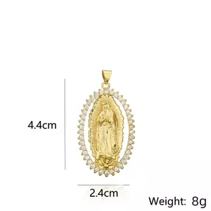 Tượng Nữ Thần Mặt Dây Chuyền Vòng Cổ Sáng Tạo Đồng Kẻ Sọc Zirconi Vòng Cổ Độc Đáo Hip Hop Neo Sống Trang Sức 2026-6-26
