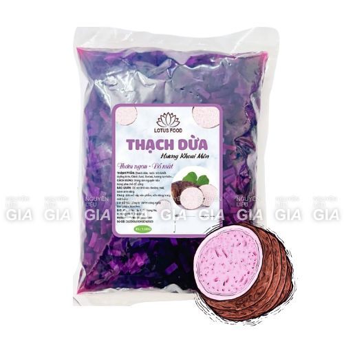 [THÙNG 10 BỊCH] Thạch dừa Lotus KHOAI MÔN bịch 1.5kg - topping trà, trà sữa