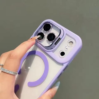 [JLK] Ốp điện thoại cứng trong suốt chống sốc từ tính có chân đế cho iPhone 17 Air 16 Pro Max 16Plus 17Pro 16Pro