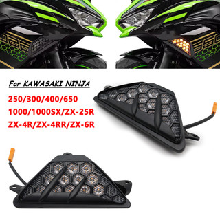 Đèn tín hiệu LED trước xe máy cho Kawasaki ZX6R, Ninja300, Ninja400, Ninja650, Ninja1000