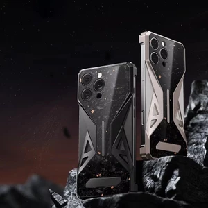 2025New Hợp Kim Nhôm Sang Trọng Satin Sợi Carbon Ốp Lưng Điện Thoại iPhone 16 Pro Max 16promax Rỗng Bảo Vệ Ống Kính Vỏ Điện Thoại