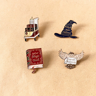Harry Potter Học Viện Kim Loại Huy Hiệu Pin Quần Áo Phụ Kiện Trâm Cài Học Sinh Schoolbag Trang Trí
