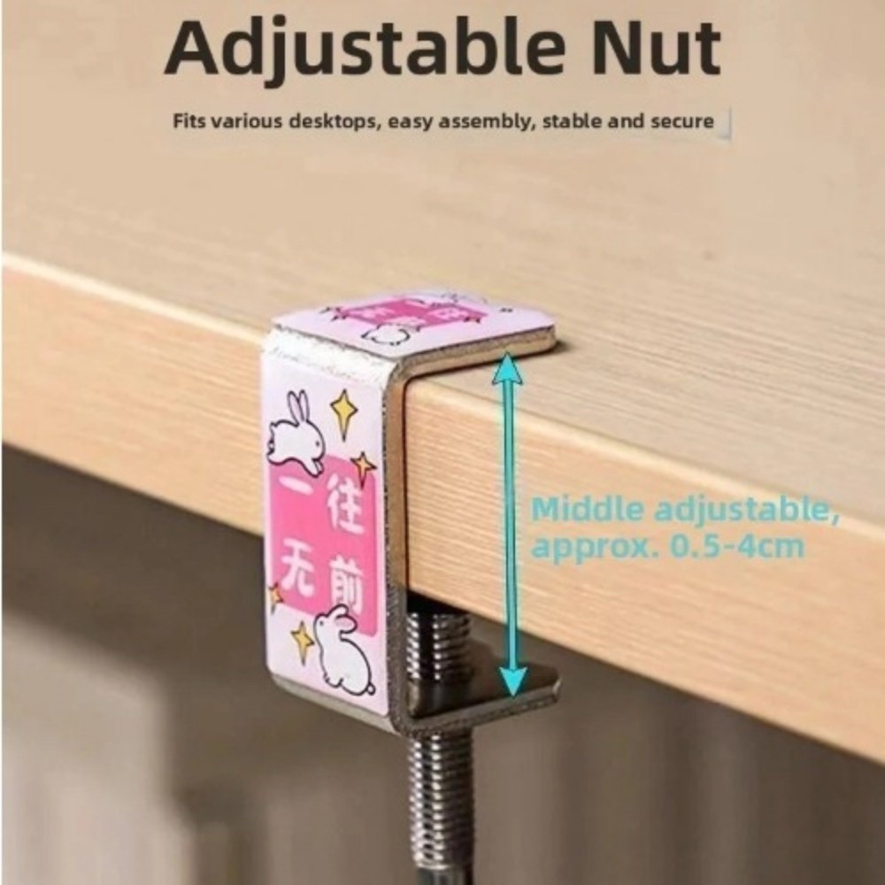 Móc túi sinh viên HIGHVIEWLS, Móc bên bàn xoay chịu lực mạnh, Móc bàn bằng thép di động có thể tháo rời Đồ dùng văn phòng