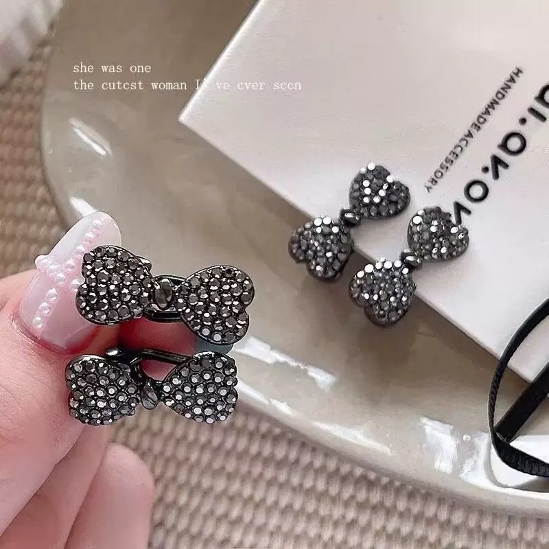 Kẹp tóc nơ kim cương Mini dành cho nữ