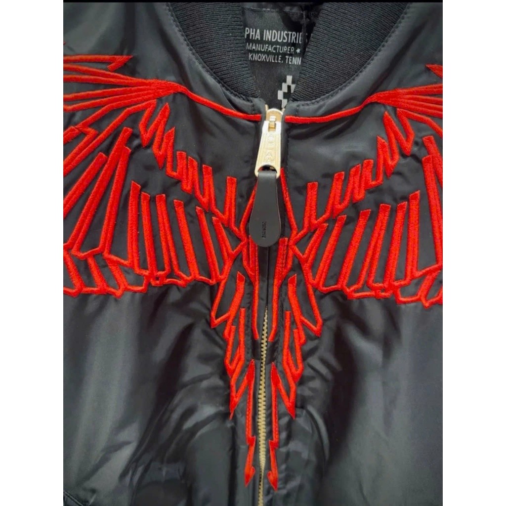 Áo Bomber Burlon Thêu Chỉ Đỏ KCoset Áo Khoác Đại Bàng Dày Dặn Dáng Rộng Nam Nữ NA994