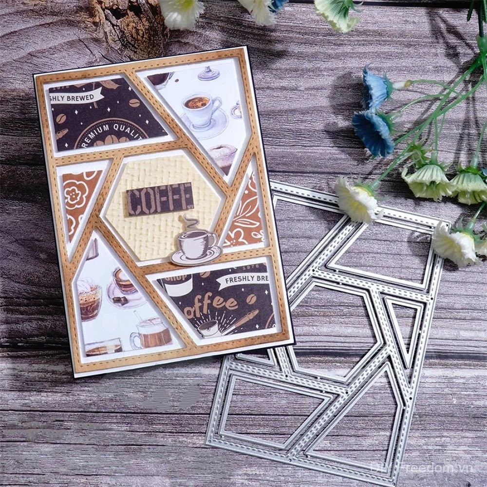 Khung Nền Cắt Thép Carbon Khuôn DIY Giấy Thủ Công Dập Nổi Khắc Mẫu Sổ Lưu Niệm Album Ảnh Thiệp Chúc Mừng Cắt Chết
